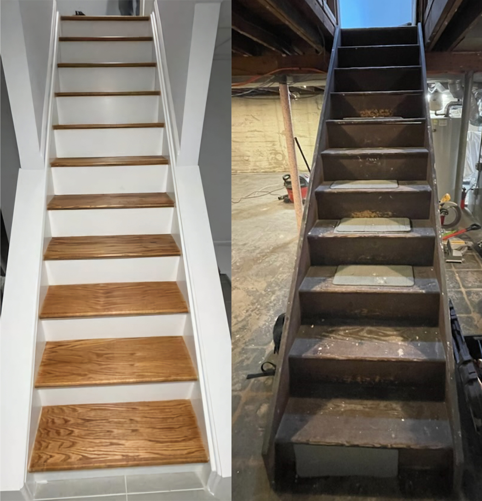 Remodel Basement stairs Staircase renovation ??? Long Island NY ??? HM ...